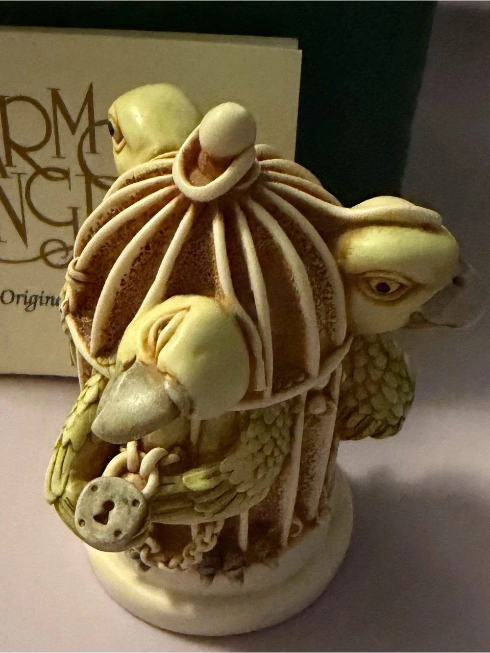 Harmony Kingdom parrots the great escape  Figurine in Cream and Brown